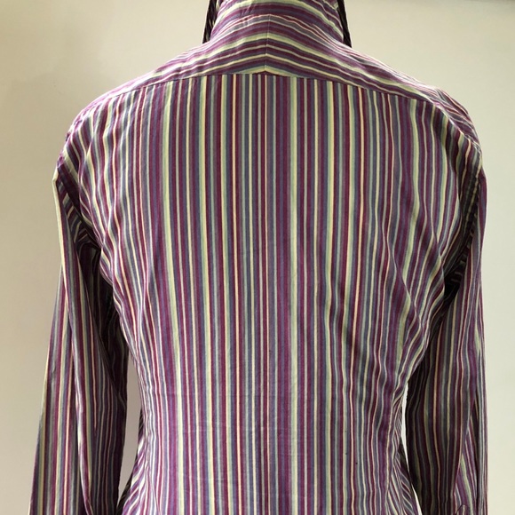 Saks 5th Avenue Striped Shirt Fitted Button Down - Picture 6 of 6